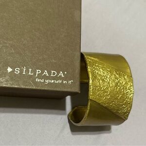 Silpada KR Gold-Tone Textured  cuff Bracelet and bronze tone Silpada KR ring